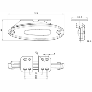 Lampa Gabarit Contur LED FT 076 - Fristom 8 lampa gabarit led ft 076 dt2