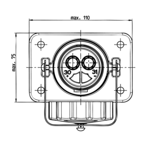 Alternative view of Priza Electrica 24V / 2 Pini metalic NATO - VG 96917 A001
