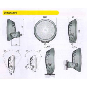desen tehnic proiector full led fervor 220