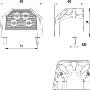 lampa iluminat numar cu led ft 31 desen tehnic