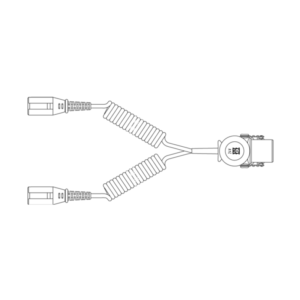 Alternative view of Adaptor Cablu Spiralat Tip Y Cu 15 Pini / 2x7 Pini