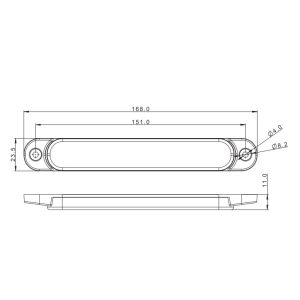 desen tehnic lampa gabarit LED ft 065