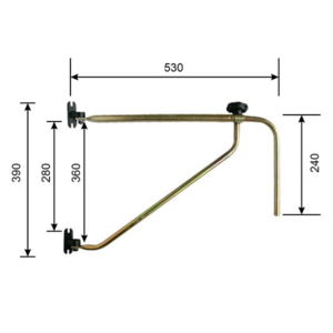 Alternative view of Suport oglinda WLC-10/11 B 530x 240mm / fi 15mm