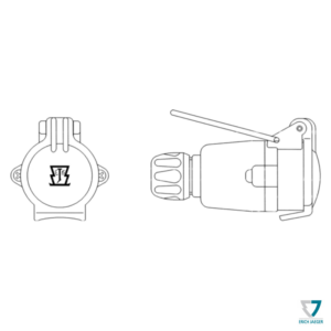 desen tehnic priza electrica pe fir 12v 7 pini