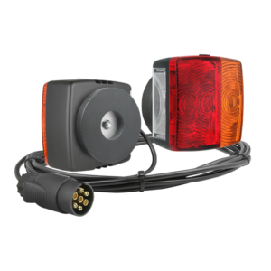 Kit instalație electrică accesorii agricole 9m cu lămpi LT4 magnetice, 12-24V, stop / semnalizare / poziție