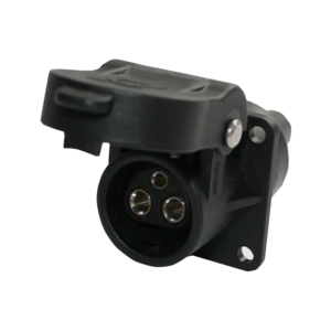 Priza electrica 6-24V / 3 pini (25A) cu flansă cu 4 suruburi